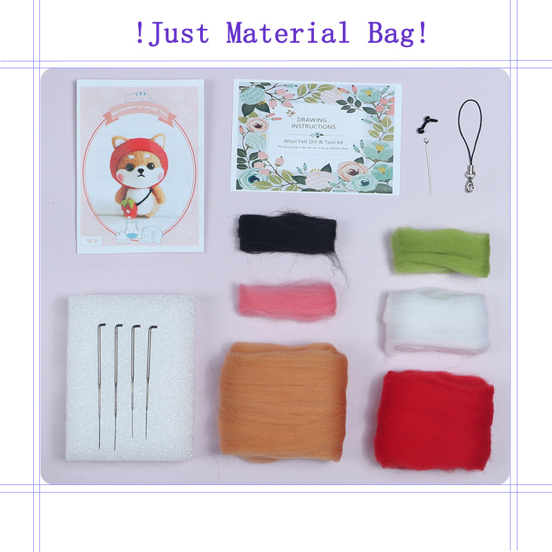 LMDZ 1Gb vilnas filca materiālu komplekts lelles vilnas filca ar rokām darināts adatu filcēšanas komplekts, kas nav pabeigts, izdurts komplekts amatniecības hobijam.