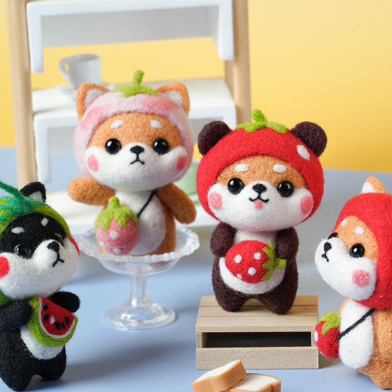 LMDZ 1Gb vilnas filca materiālu komplekts lelles vilnas filca ar rokām darināts adatu filcēšanas komplekts, kas nav pabeigts, izdurts komplekts amatniecības hobijam.