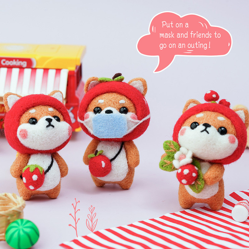 LMDZ 1Gb vilnas filca materiālu komplekts lelles vilnas filca ar rokām darināts adatu filcēšanas komplekts, kas nav pabeigts, izdurts komplekts amatniecības hobijam.