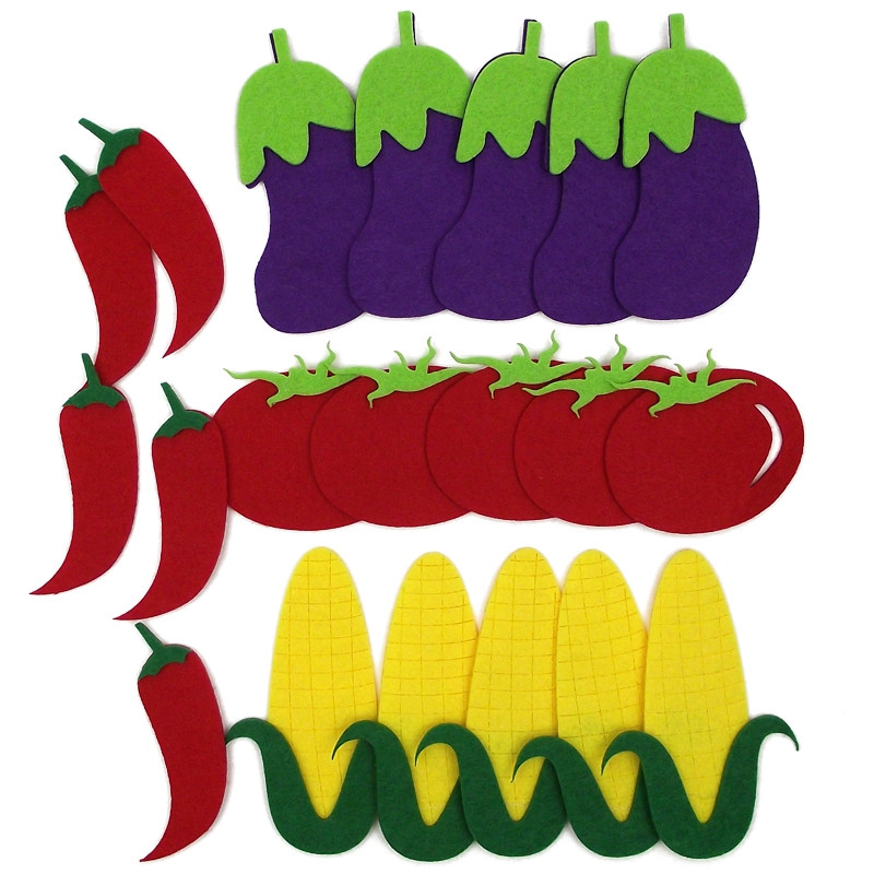 Vaisinės daržovės Sieninis lipdukas Rankų darbo animacinis filmas „Pasidaryk pats“ veltinio amatų mokykla Neaustinis pleistras, aplikacinis padėklas, darželio apdaila