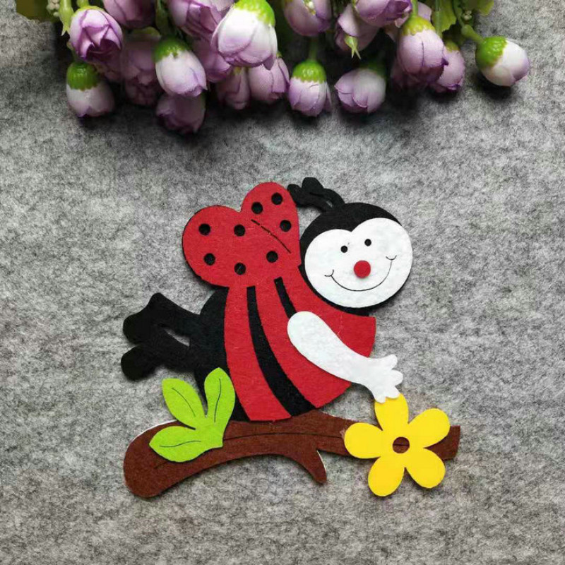 Karikatūra Dzīvnieki Neausts filcs griešanas filcs Dinozaurs Mājai Bērnu istaba Bērnudārzs Klase Dekors Sienas Uzlīmes Bērniņam jauka rotaļlieta