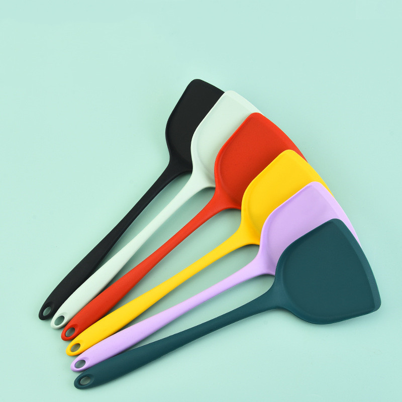 Spatulă antiaderentă din silicon pentru carne de vită, ouă, racletă de bucătărie, instrumente late pentru gătit pizza, lopată, spatulă de silicon, ustensile de gătit