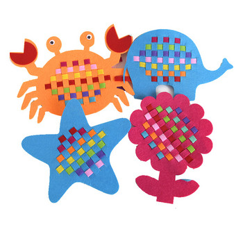 TN Направи си сам нетъкани учебни помагала за тъкане на звезди Детска играчка Ръчно изработени филцови занаяти Кръпка за декорация на детска градина Детско ранно образование