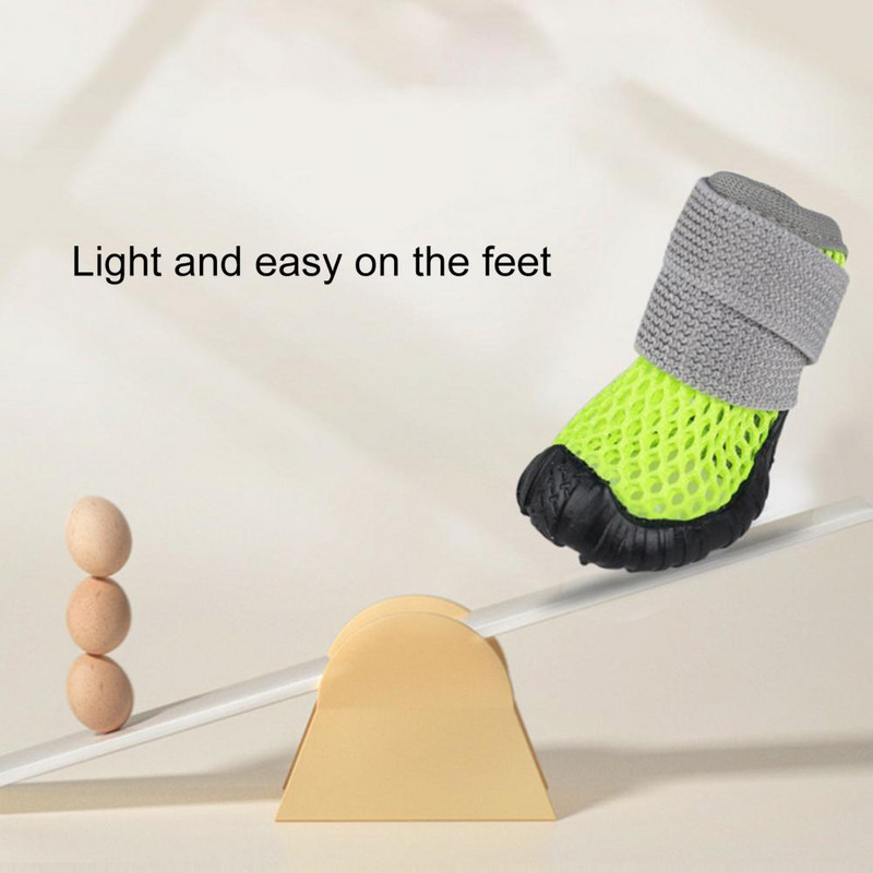 4Gb Pretty Dog Shoes Pretty Dog Shoes Pretslīdēšanas Ūdensnecaurlaidīgs Tīkls Vasaras Īpaši Viegli Mājas Suņu Lietus Zābaki