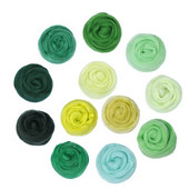 MIUSIE 50/100g Tumši zaļa sērija Vilna Šķiedra Ziedu Dzīvnieku Vilnas Filcēšana Roku darbs Vērpšana DIY Amatniecības materiāli Instrumenti Filcēšana Vilna