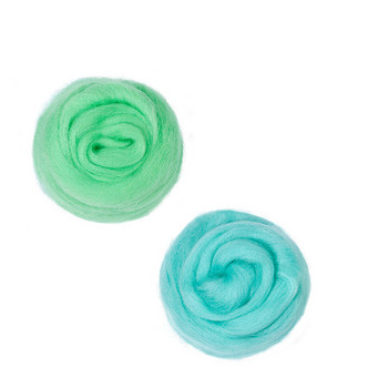 MIUSIE 50/100g Σκούρα Πράσινη Σειρά Μαλλί Ίνα Λουλούδι Ζωικό μαλλί τσόχα Χειροποίητο Spinning DIY Υλικά χειροτεχνίας Εργαλείο τσόχα