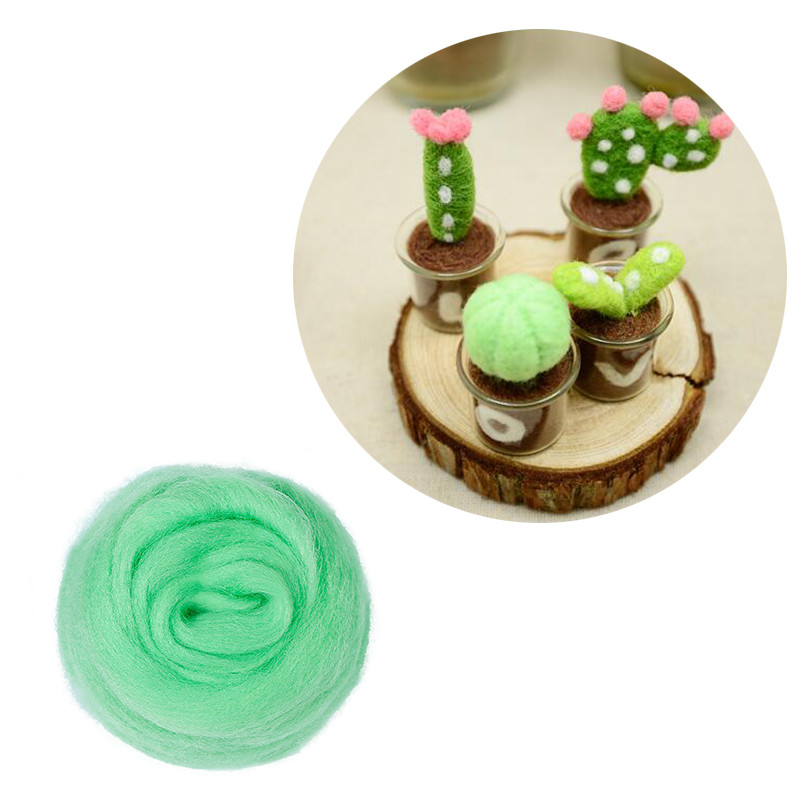 MIUSIE 50/100g Tumši zaļa sērija Vilna Šķiedra Ziedu Dzīvnieku Vilnas Filcēšana Roku darbs Vērpšana DIY Amatniecības materiāli Instrumenti Filcēšana Vilna