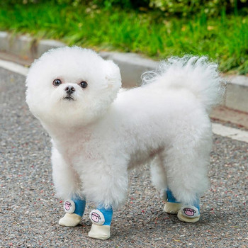 Кучешки чорапи Противохлъзгащи се чорапи Карикатура Протектор за лапи за куче Полиестер Удобни принадлежности за кучета Еластични без пилинг Ежедневно носене