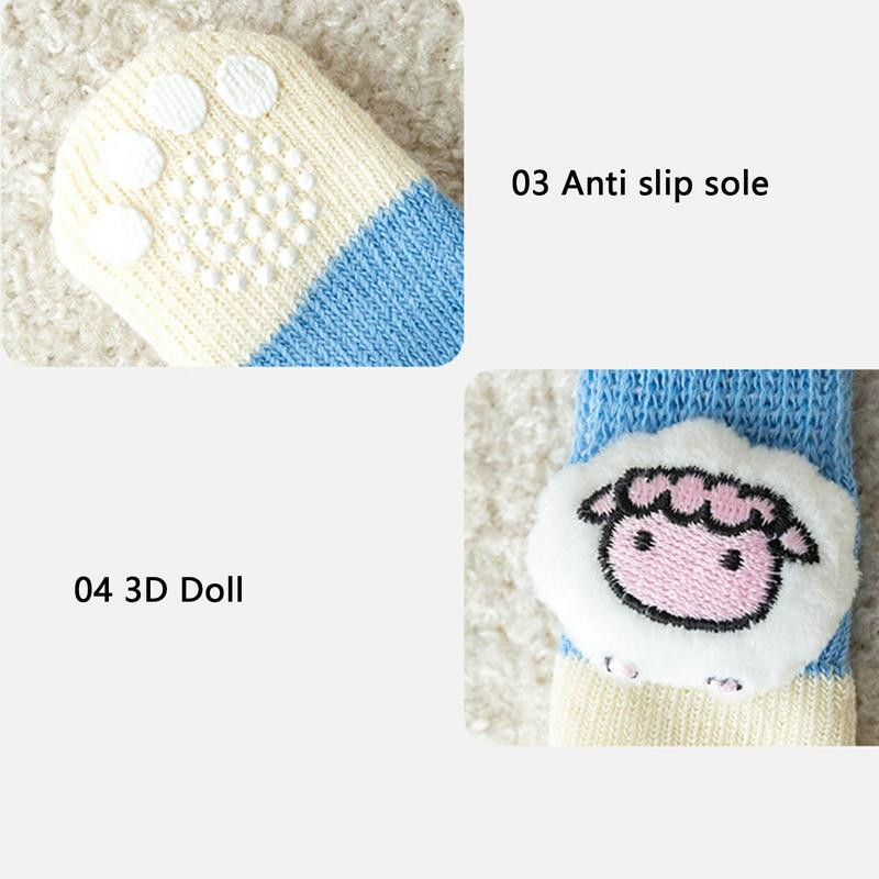 Suņu zeķes Pretslīdēšanas Zeķes Karikatūra Grip Paw Protector Suņiem Poliesters Ērti Suņu Suņu piederumi Elastīgie Bez šķelšanās ikdienas valkāšanai