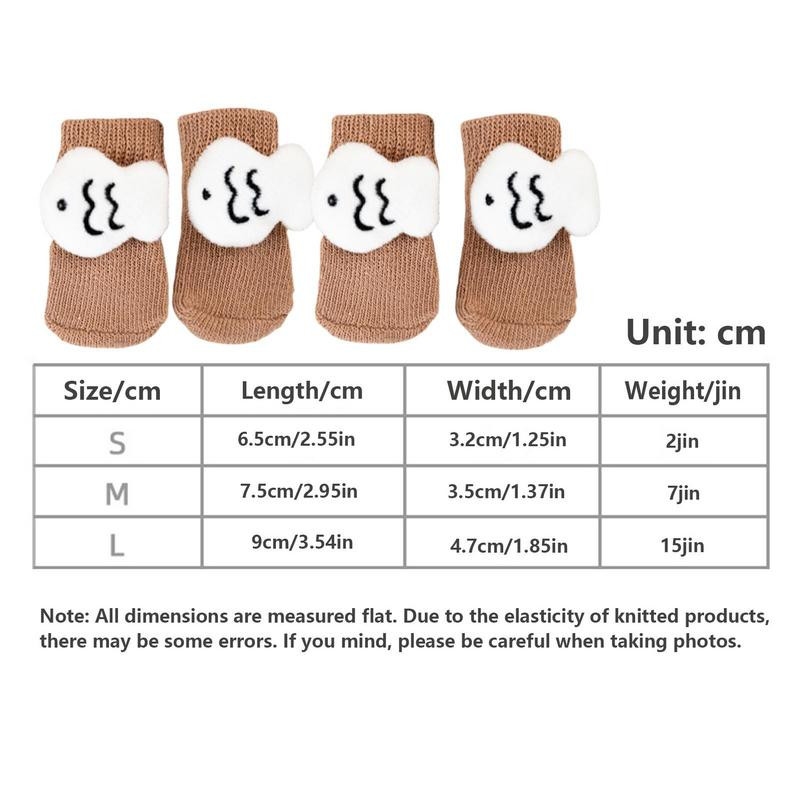 Suņu zeķes Pretslīdēšanas Zeķes Karikatūra Grip Paw Protector Suņiem Poliesters Ērti Suņu Suņu piederumi Elastīgie Bez šķelšanās ikdienas valkāšanai