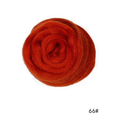 MIUSIE 50/100g/ Sarkana krāsa sērija Roving vilnas šķiedra ziedu dzīvnieku vilnas filcēšana roku darbs vērpšanai mitrā filcēšana lelles rokdarbi