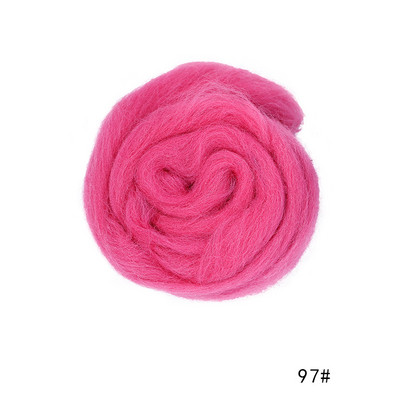 MIUSIE 50/100g/ Sarkana krāsa sērija Roving vilnas šķiedra ziedu dzīvnieku vilnas filcēšana roku darbs vērpšanai mitrā filcēšana lelles rokdarbi