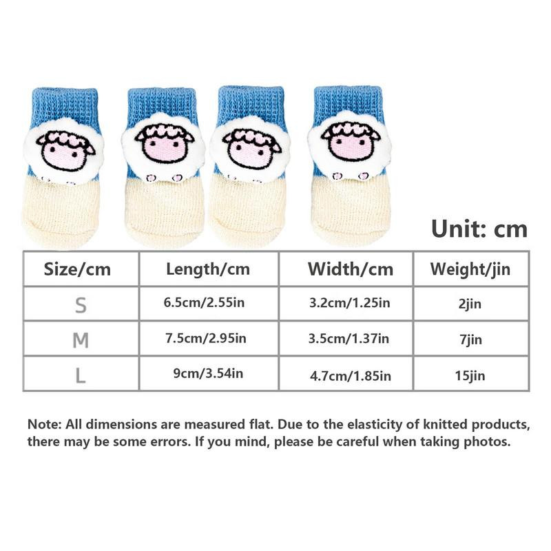 Čarape za pse Zaštitnik za držanje iz crtanih filmova Čarape za pseće šape Poliesterske potrepštine za pse bez pilinga Za vani Udobne čarape za koje se ne lomi