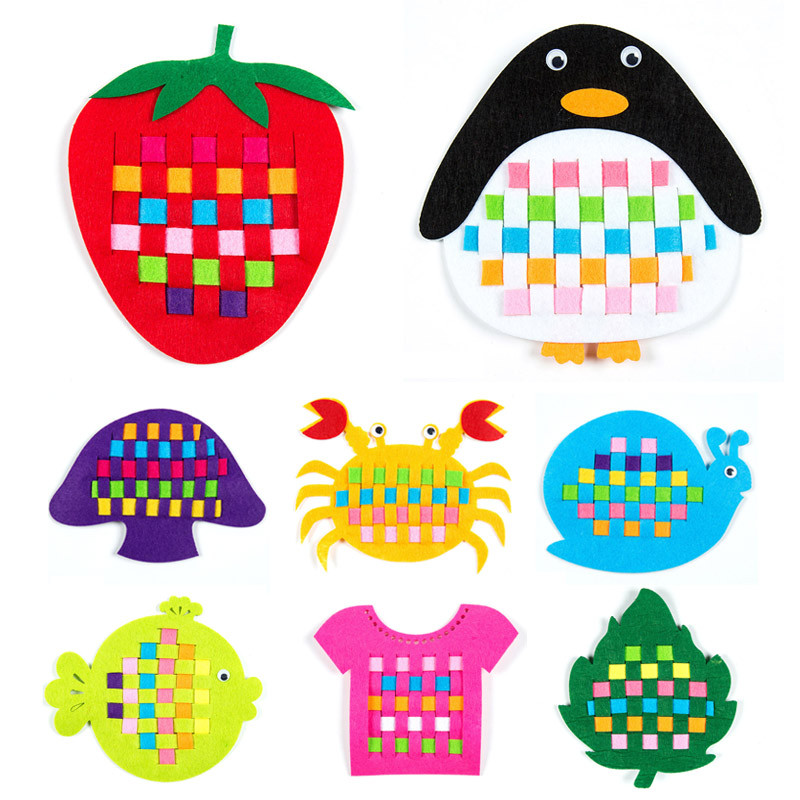 Ar rokām Bērni Augstas kvalitātes neaustas klips Bērnu mācību rotaļlietas DIY filca audums Amatniecība bērnudārza agrīna apmācība