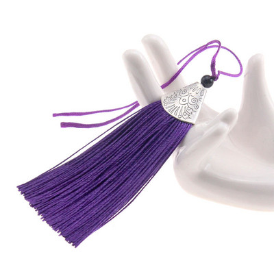 4gab 80 mm sudraba konusa vāciņš ar bārkstīm, pušķi Kulonu pakaramais apģērbam Skatuves kleita Aizkaru festivāla dekorācijas aksesuāri