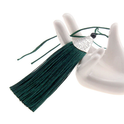 4gab 80 mm sudraba konusa vāciņš ar bārkstīm, pušķi Kulonu pakaramais apģērbam Skatuves kleita Aizkaru festivāla dekorācijas aksesuāri