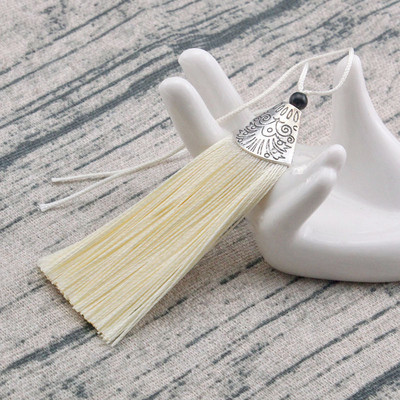 4gab 80 mm sudraba konusa vāciņš ar bārkstīm, pušķi Kulonu pakaramais apģērbam Skatuves kleita Aizkaru festivāla dekorācijas aksesuāri