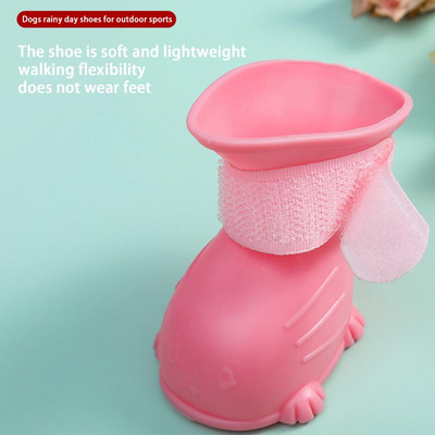 4 db Stílusos kisállat kutya macska lábkörmök takarók esőcipők kisállatcipők rögzítő szalagok viselet