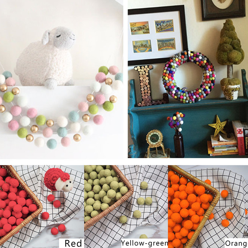10kom kuglica od filca Šarene okrugle vunene kuglice od filca 2 cm Pom pomovi Ukrasi za vjenčanje DIY ručno rađeni zanatski pokloni Pribor za spomenare 2022.