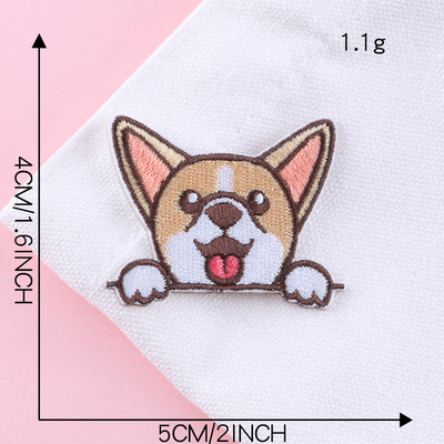 Jauki suņu izšūšanas ielāpi apģērbam Pašlīmējošā uzlīme uz plākstera Mugursomas Cepures dekorēšana Aplikācijas Karikatūra Dzīvnieku nozīmīte