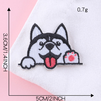 Jauki suņu izšūšanas ielāpi apģērbam Pašlīmējošā uzlīme uz plākstera Mugursomas Cepures dekorēšana Aplikācijas Karikatūra Dzīvnieku nozīmīte