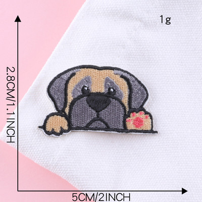 Jauki suņu izšūšanas ielāpi apģērbam Pašlīmējošā uzlīme uz plākstera Mugursomas Cepures dekorēšana Aplikācijas Karikatūra Dzīvnieku nozīmīte