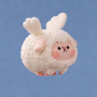 Spārnoto aitu dzīvnieku vilnas filcs DIY ar rokām darināts meiteņu festivāla amatniecības materiālu komplekts pārim dzimšanas dienas dāvanu komplekti Poke Poke amatniecība