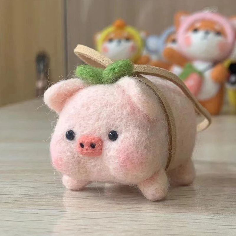 Spārnoto aitu dzīvnieku vilnas filcs DIY ar rokām darināts meiteņu festivāla amatniecības materiālu komplekts pārim dzimšanas dienas dāvanu komplekti Poke Poke amatniecība