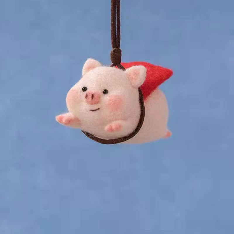 Spārnoto aitu dzīvnieku vilnas filcs DIY ar rokām darināts meiteņu festivāla amatniecības materiālu komplekts pārim dzimšanas dienas dāvanu komplekti Poke Poke amatniecība