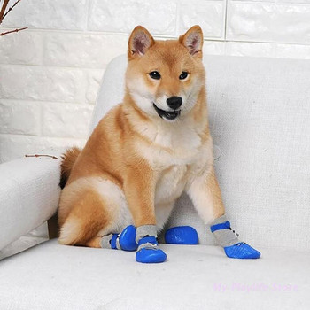 Αντιολισθητικές κάλτσες για σκύλους κατοικίδιων ζώων Αντιολισθητικές κάλτσες για κουτάβια Αδιάβροχα παπούτσια για κουτάβια και κάλτσες για γάτες Αντιχαρακτική κάλυμμα ποδιών Αντιβρώμικα παπούτσια για κατοικίδια