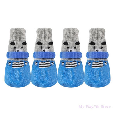 Mājdzīvnieku suns Neslīdošas, nodilumizturīgas zeķes, ūdensnecaurlaidīgas kucēnu kurpes un zeķes kaķiem, pret skrāpējumiem, pret netīrumiem, kāju pārvalks mājdzīvnieku āra apavi