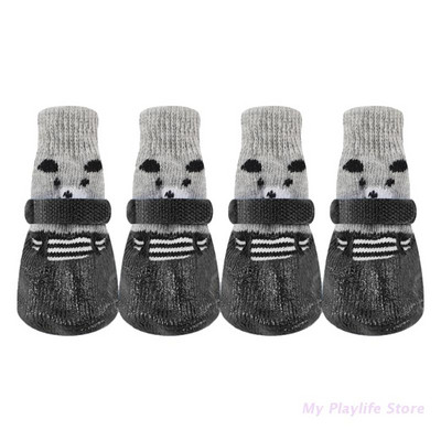 Mājdzīvnieku suns Neslīdošas, nodilumizturīgas zeķes, ūdensnecaurlaidīgas kucēnu kurpes un zeķes kaķiem, pret skrāpējumiem, pret netīrumiem, kāju pārvalks mājdzīvnieku āra apavi