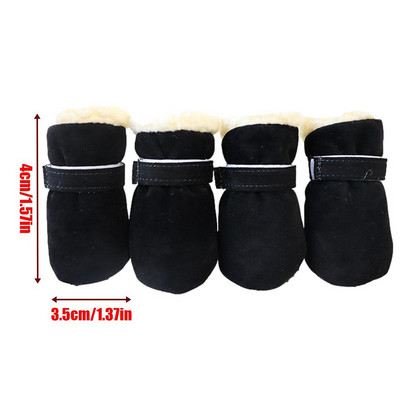 Suņu ziemas zābaki Regulējami ziemas silti, ērti, mīksta zole suņu apavi Droša ķepu aizsardzība Ziemas zābaki suņiem maziem suņiem