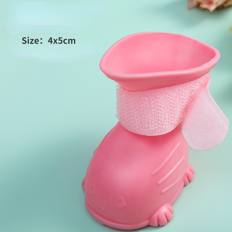 4gab Kaķu un suņu lietus zābaki Suņu kurpes maziem suņiem Lietainas dienas Suņu pastaigu apavi Pet Feet Silikagela apavi kucēnam čivava