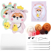 Paket materijala za filcanje vune Nonvor Komplet za ručno filcanje iglom za životinje Paket materijala za filcanje od dvanaest zodijaka za početnike