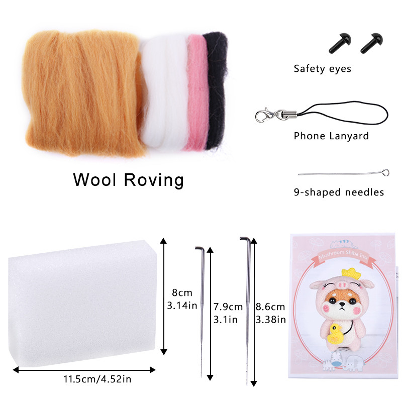 Paket materijala za filcanje vune Nonvor Komplet za ručno filcanje iglom za životinje Paket materijala za filcanje od dvanaest zodijaka za početnike