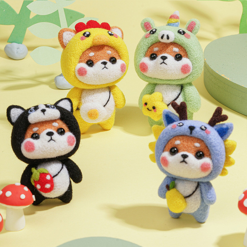 Paket materijala za filcanje vune Nonvor Komplet za ručno filcanje iglom za životinje Paket materijala za filcanje od dvanaest zodijaka za početnike