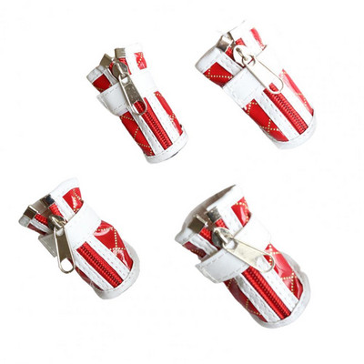 4Gb Suņu zābaki Mīkstas zoles suņu kedas uztur siltumu, regulējami suņu zābaki