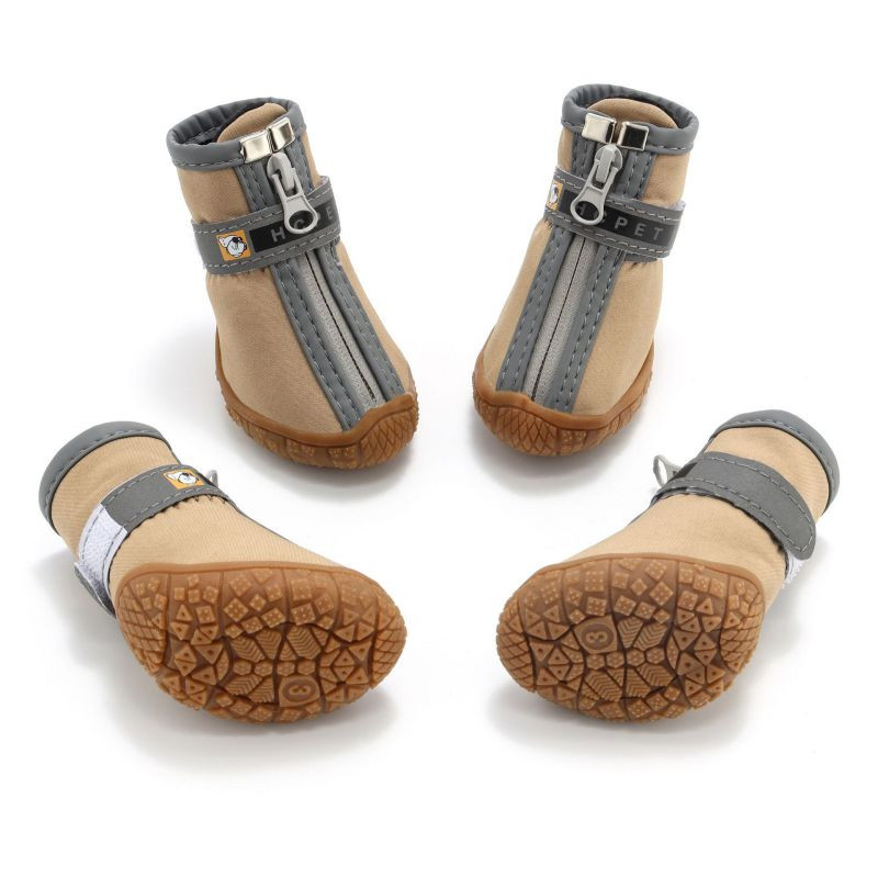 Naminiai gyvūnai katėms ir šunims Vandeniui atsparūs batai Neslystantys batai lauko sportui 4 chaki spalvos reikmenys naminiams gyvūnėliams