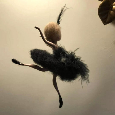 Pok Pok Le vilnas filca materiāla maisiņš, ar rokām darināts lelles feja, rokām darināta automašīnas piekarināmā materiāla soma Genie sniedz atslēgu piekariņu pamācību