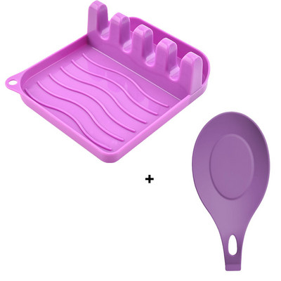 2 iepakojumu daudzfunkcionāls galda piederumu karotes turētājs ar pilienu spilventiņu, neslīdošu karstumizturīgu virtuves un grila karotes turētāju virtuves sīkrīkiem