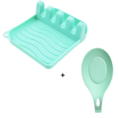 2 iepakojumu daudzfunkcionāls galda piederumu karotes turētājs ar pilienu spilventiņu, neslīdošu karstumizturīgu virtuves un grila karotes turētāju virtuves sīkrīkiem