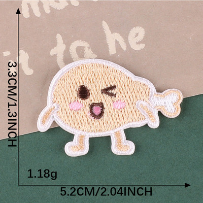 Animaciniai filmukai Maisto siuvinėjimo pleistrai ant drabužių Hamburger Lipdukai Lipdukai Ženkliukai Vaikams Drabužiai Krepšeliai Skrybėlių aplikacijos