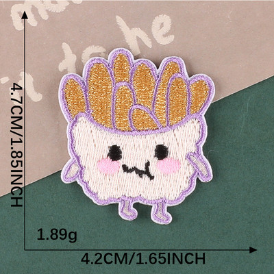 Animaciniai filmukai Maisto siuvinėjimo pleistrai ant drabužių Hamburger Lipdukai Lipdukai Ženkliukai Vaikams Drabužiai Krepšeliai Skrybėlių aplikacijos