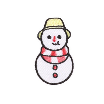 Анимационни лепенки за бродиране на снежен човек за облекло, жени, мъже Направи си сам, самозалепващи лепенки, апликации, дрехи, шапки, стикери