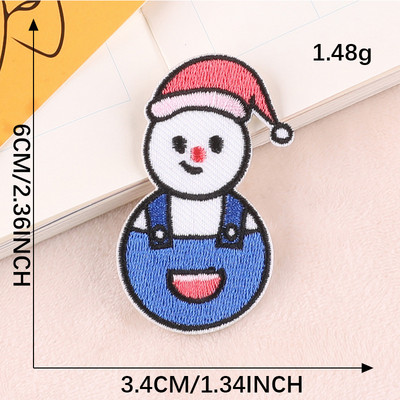 Karikatūra Sniegavīrs Izšuvumi Plāksteri Apģērbam Sieviešu Vīrieši Pašlīmējošs Plāksteris Aplikācijas Apģērbi Cepures Uzlīmes