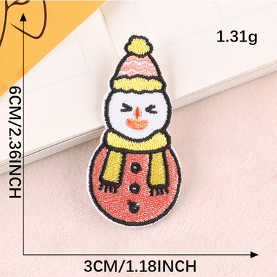Karikatūra Sniegavīrs Izšuvumi Plāksteri Apģērbam Sieviešu Vīrieši Pašlīmējošs Plāksteris Aplikācijas Apģērbi Cepures Uzlīmes