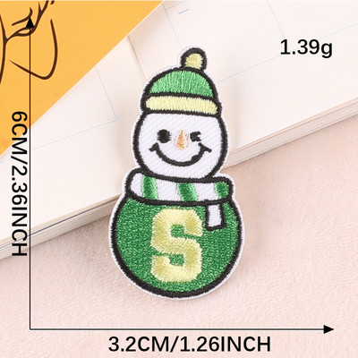 Karikatūra Sniegavīrs Izšuvumi Plāksteri Apģērbam Sieviešu Vīrieši Pašlīmējošs Plāksteris Aplikācijas Apģērbi Cepures Uzlīmes