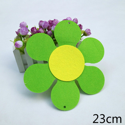 22cm Krāsainas ziedu sienas uzlīmes Biezs filca audums Bērnudārza apdare Neausts pakaramais Ziedi Amatniecības piederumi, DIY