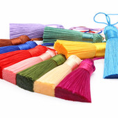 5 cm kokvilnas pušķis iekarināmas virves bārkstis aizkaru šūšanai.